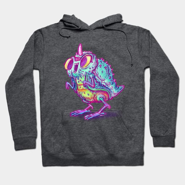 Kaiju Bird Chick Monster Hoodie by natebear